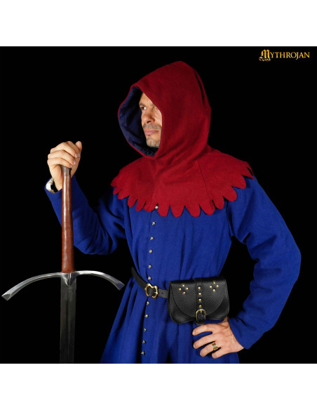 Borsa medievale nera, tipo marsupio,...