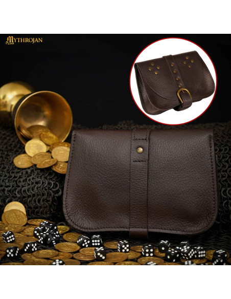 Borsa medievale nera, tipo marsupio,...