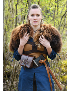 Spalle in pelle di pecora nordica - Marrone