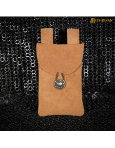 Borsa medievale marrone, tipo marsupio, per ricreativi...