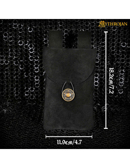 Borsa medievale nera, tipo marsupio,...