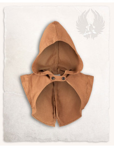 Coprispalla medievale con cappuccio Galatea - Sabbia