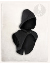 Coprispalla medievale con cappuccio Galatea - nero