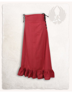 Gonna medievale Nelly in cotone color Borgogna 2