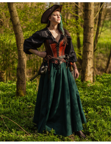 Camicetta medievale Annabelle nera