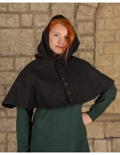 Cappa Gugel o Nordic modello Notker, nera