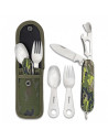 Set posate da campeggio multicam verde