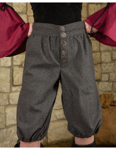Pantaloni vintage Tilly in lana grigia