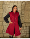 Gilet medievale Tilly in cotone - bordeaux