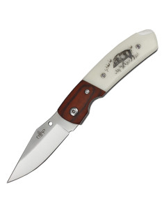 Coltello tascabile di terza marca decorato con manico in...