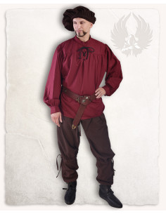 Camicia medievale Roland in Bordeaux, unisex 2