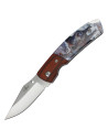 Coltello tascabile di terza marca decorato con manico in cinghiale 3D (15,9 cm.)