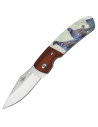 Coltello tascabile di terza marca decorato con manico 3D Pernice (15,9 cm.)