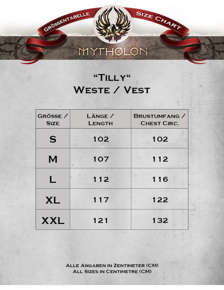 Gilet medievale Tilly marrone in...