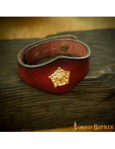 Bracciale Tudor realizzato a mano in pelle marrone con...