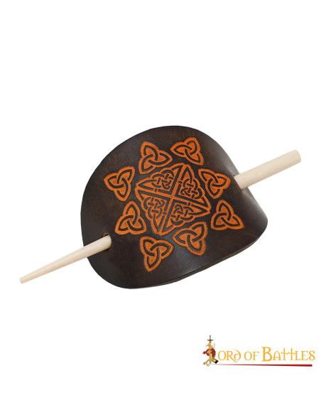 Spilla per capelli in pelle con...