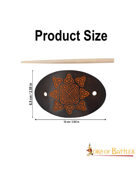 Spilla per capelli in pelle con...