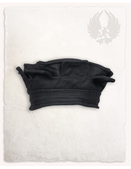 Cappello merlato medievale nero,...