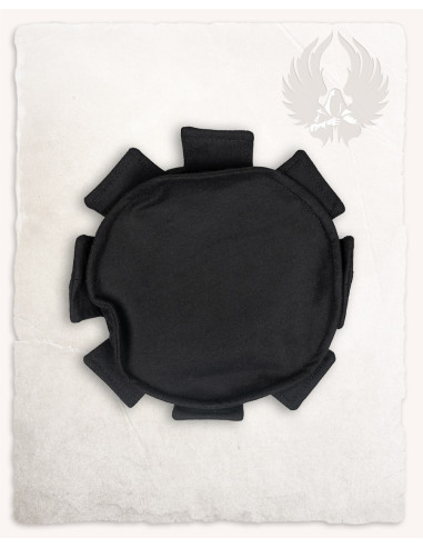 Cappello merlato medievale nero, regolabile
