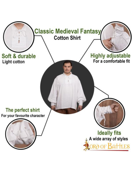 Camicia da pirata classica o...