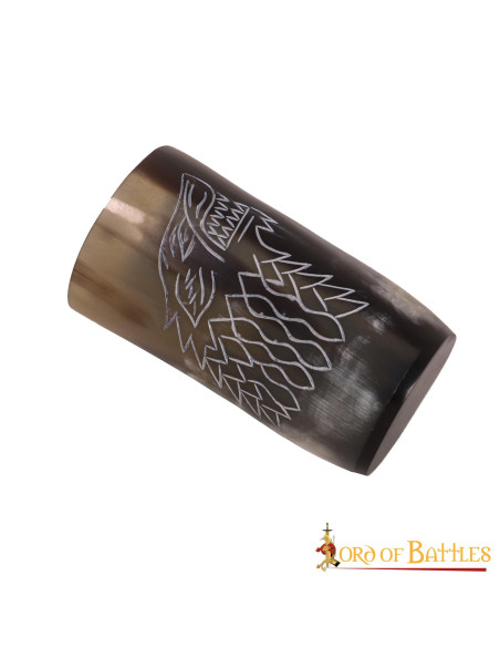 Set 2 bicchieri in corno con decoro...