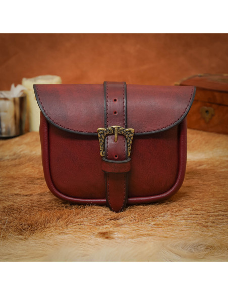 Borsa in pelle con fibbia celtica in...