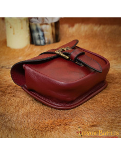Borsa in pelle con fibbia celtica in ottone, finitura... 2