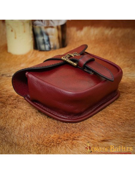 Borsa in pelle con fibbia celtica in...