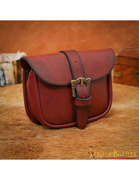 Borsa in pelle con fibbia celtica in...