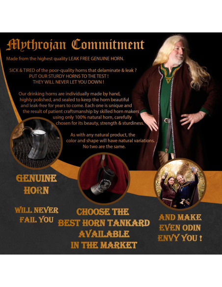 Brocca per idromele in corno Viking...