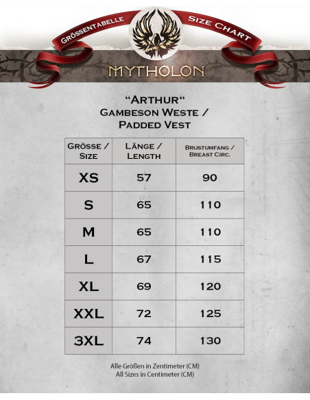 Gambeson medievale Arthur Green su tela