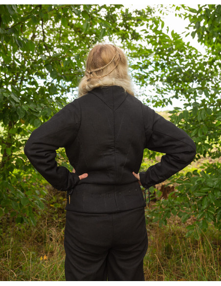 Farsetto medievale Tudor - Nero