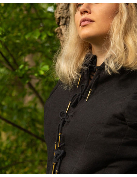 Farsetto medievale Tudor - Nero