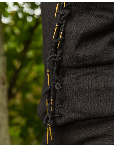 Farsetto medievale Tudor - Nero