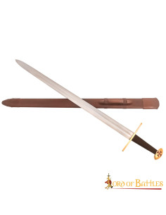 Spada funzionale templare a una mano con pomello in noce 2