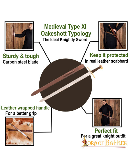 Spada funzionale templare a una mano...