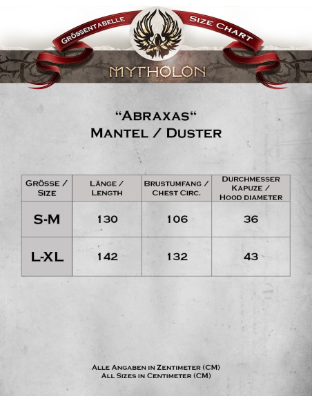 Tunica aperta Abraxas con cappuccio -...