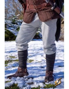 Pantaloni Fimbul In Misto Lana Con Motivo Spinato, Grigio