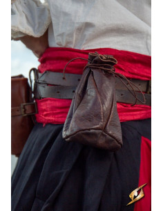 Custodia in pelle marrone per monete Bounty Hunter