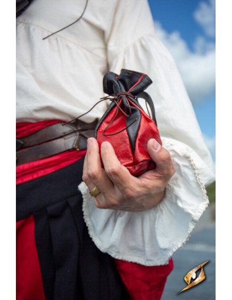 Custodia in pelle nero-rossa per...