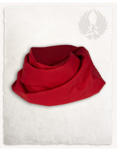 Sciarpa contadina modello Emil, colore rosso 2