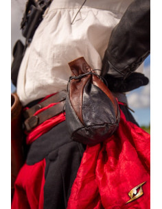 Custodia in pelle marrone-nera per monete Bounty Hunter