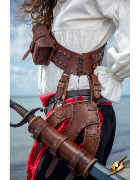 Tracolla Pirate Adventurer in pelle...