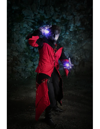 Costume da Elfo Oscuro Night Charm (rosso-nero)