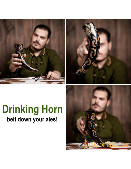 Corno di bue per bere, design Mezze Lune