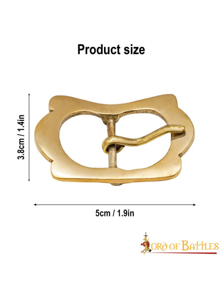 Set di 5 fibbie in ottone del tardo...
