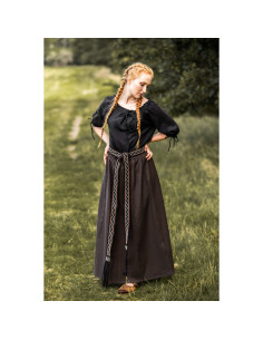 Gonna medievale da donna Smilla, colore testa di moro