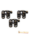 Set di 3 piccole chiusure in ottone