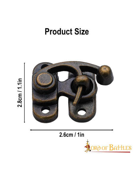 Set di 3 piccole chiusure in ottone