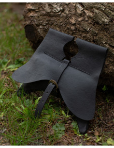 Marsupio medievale Calvert in nero (20x25 cm.) 2